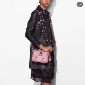 Coach Page Western Rivets Leather Across Body Bag